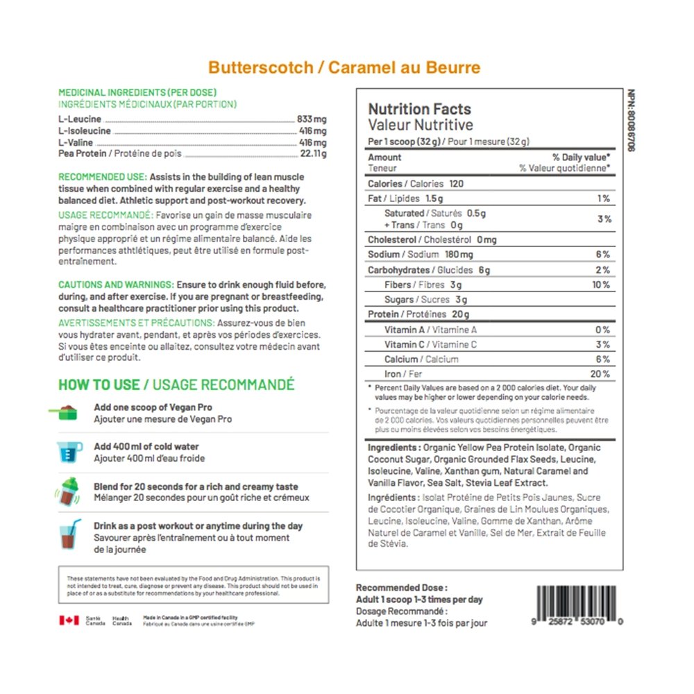 Raw Nutritional, Vegan Pro 2lbs, Best Online Supplements Canada,  My Supplements