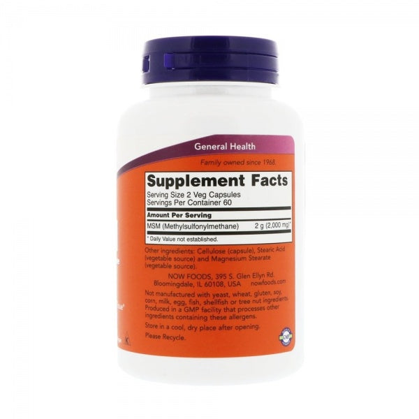 NOW - Vegetarian Glucosamine + MSM - 120 Capsules
