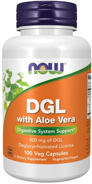 NOW - DGL 400mg with Aloe 100 caps
