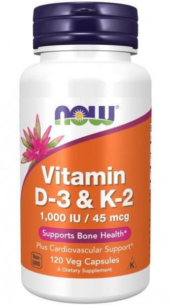 NOW - Vitamin D3 1000ui + K2 35 Mcg - 120 Capsules