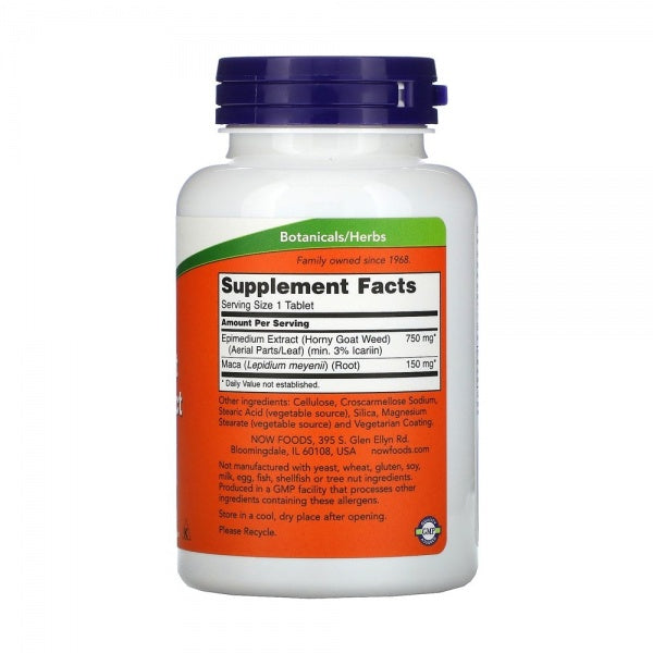 NOW - Horny Goat Weed 750 mg 90tabs