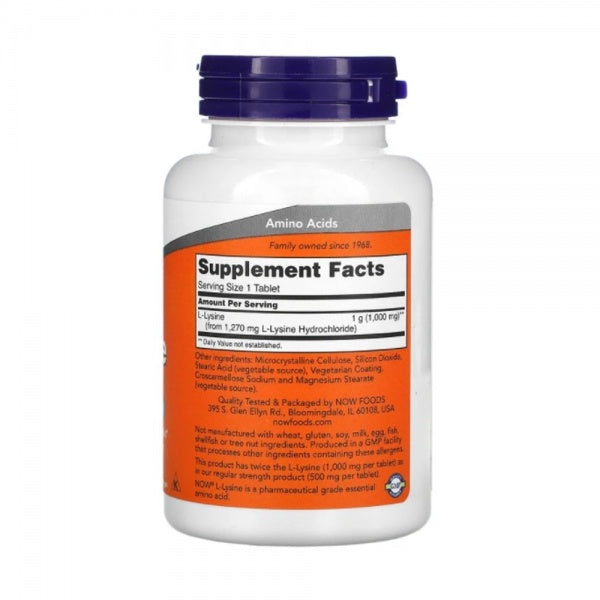 NOW - L-Lysine 1000mg Extra Strength