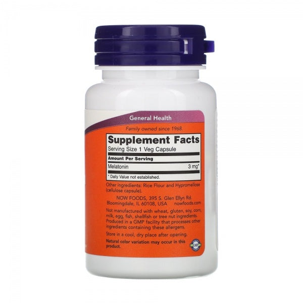 NOW - Melatonin 3mg - 60vcap