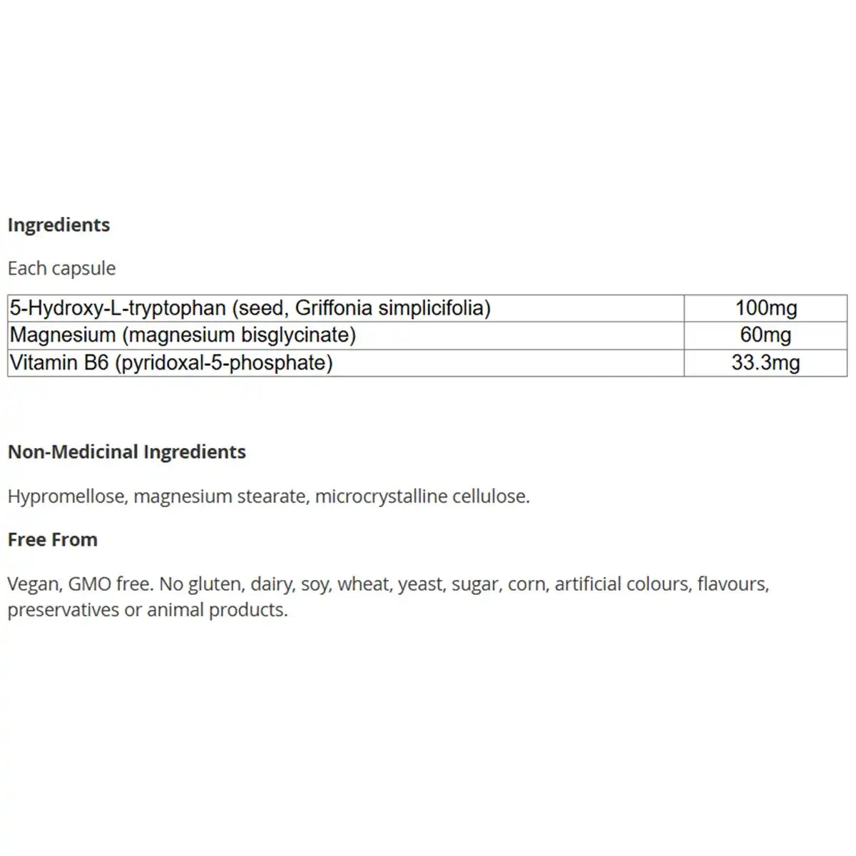 CanPrev - 5-HTP 100mg 60veg caps