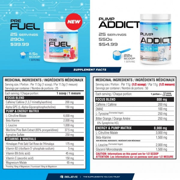 Believe Supplements - Pre Fuel