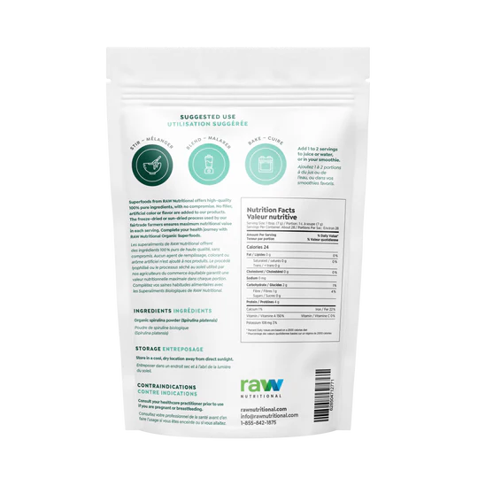 Raw Nutritional - Pure Organic Spirulina