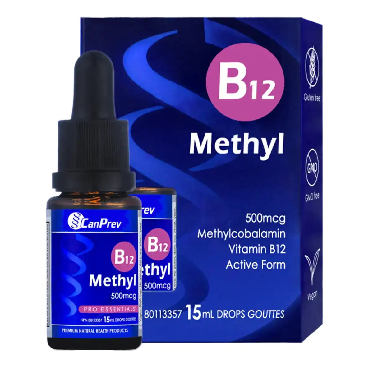 CanPrev - B12 Methyl Drops 500mcg 15ml