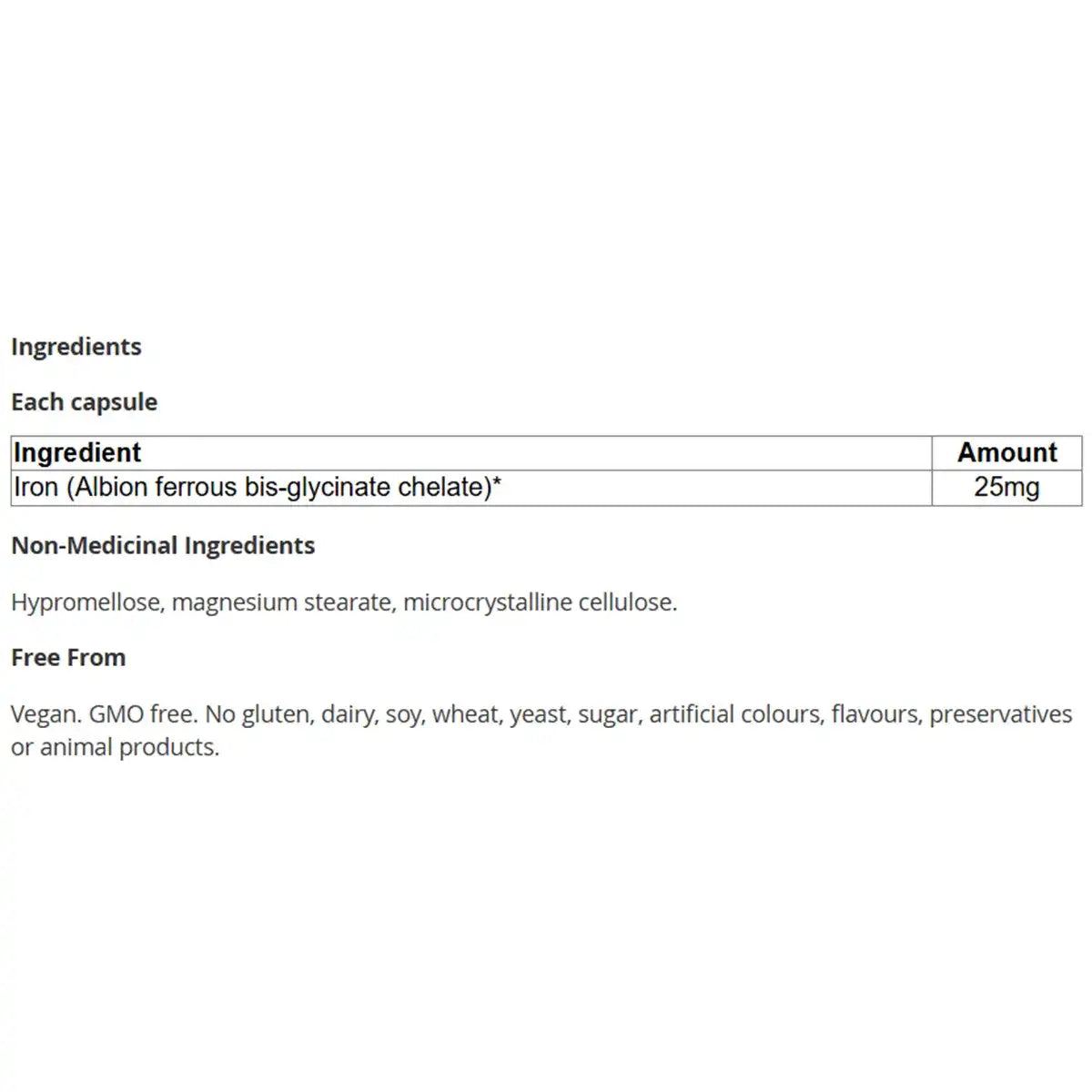 CanPrev - Iron Bis-Glycinate 25mg 120caps