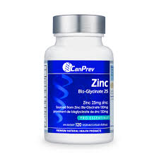 CanPrev - Zinc Bis-Glycinate 25mg 120veg caps