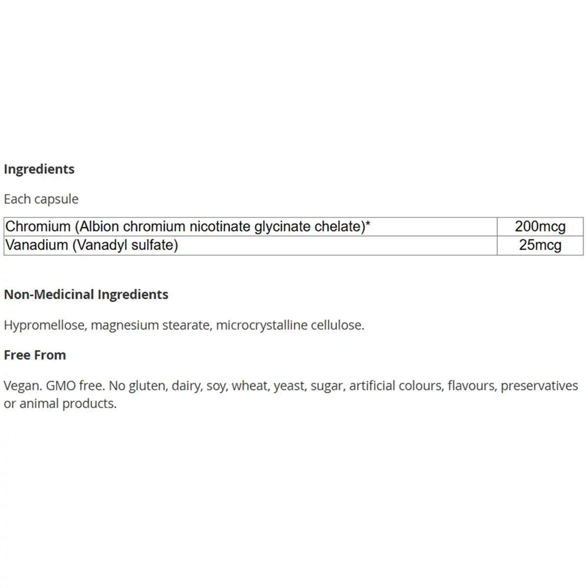 CanPrev - Chromium Nicotinate Glycinate 200mcg 120 veg caps