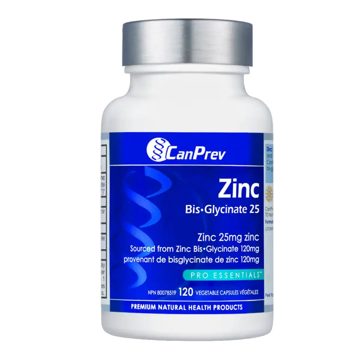 CanPrev - Zinc Bis-Glycinate 25mg 120veg caps