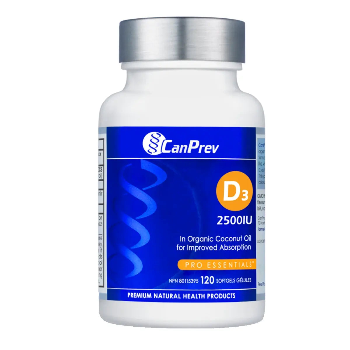 CanPrev - Vitamin D3 2500iu 120 Softgels