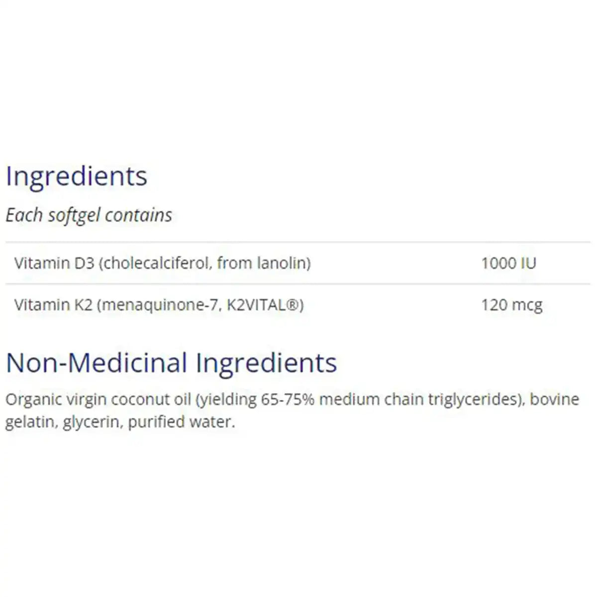 CanPrev - D3 & K2 + MCT 120 Softgels