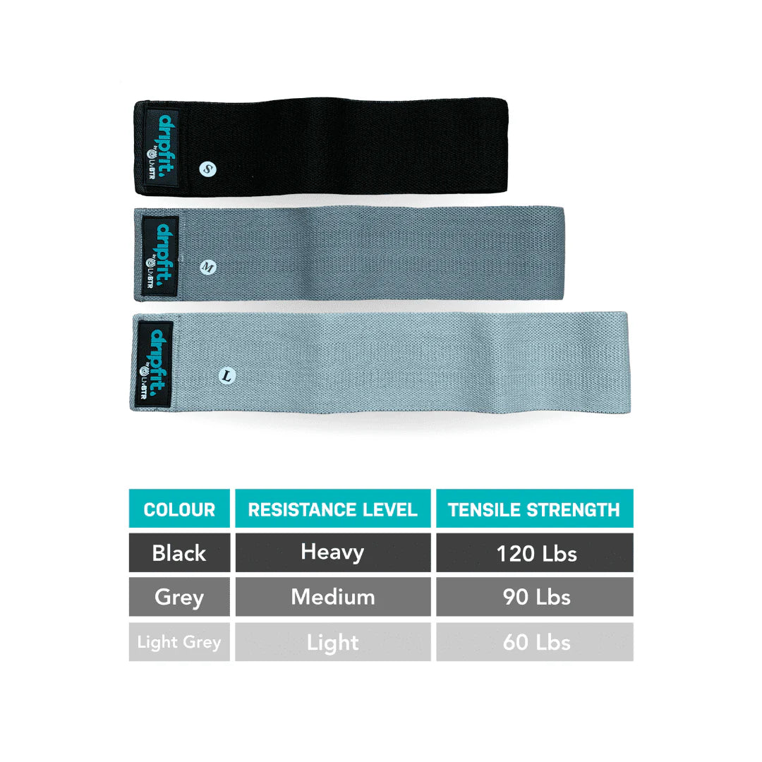 Booty Bands - Cloth Resistance Bands (3-Pack)