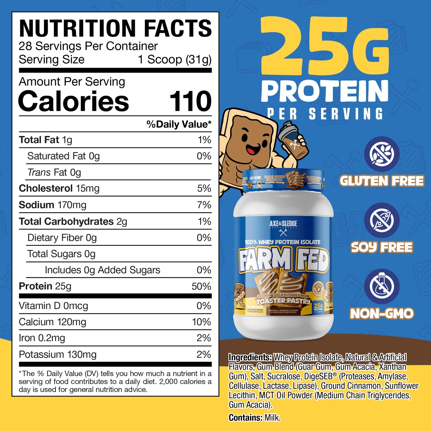 Axe & Sledge Farm Fed Whey Isolate 28servs