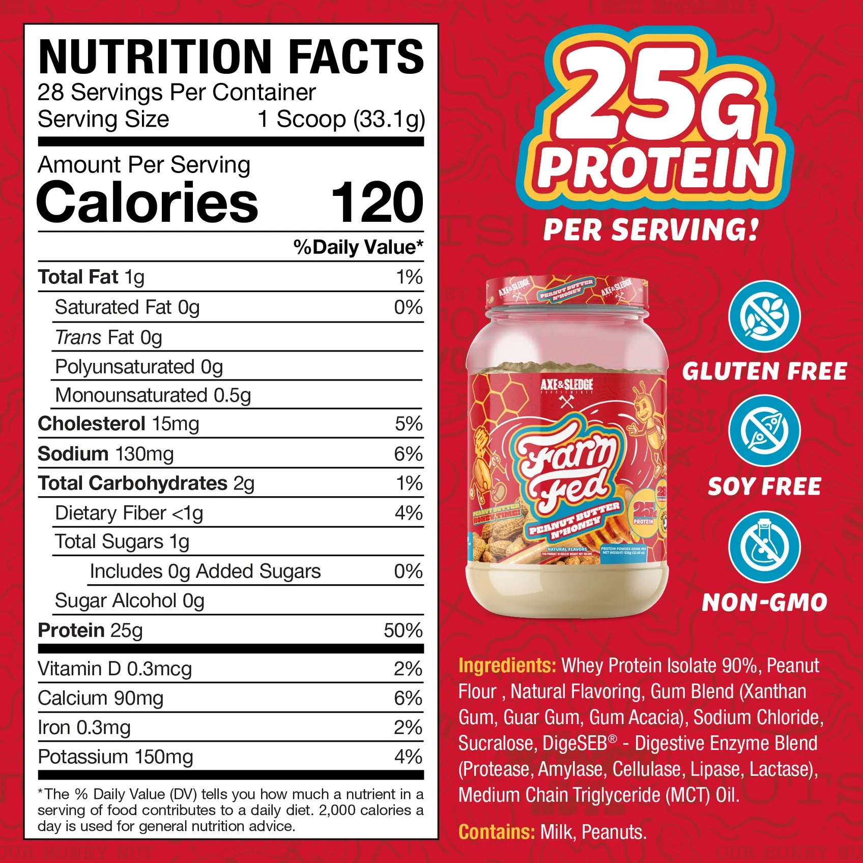 Axe & Sledge Farm Fed Whey Isolate 28servs