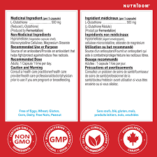 Nutridom - L-Glutathione 500mg 60 veg caps