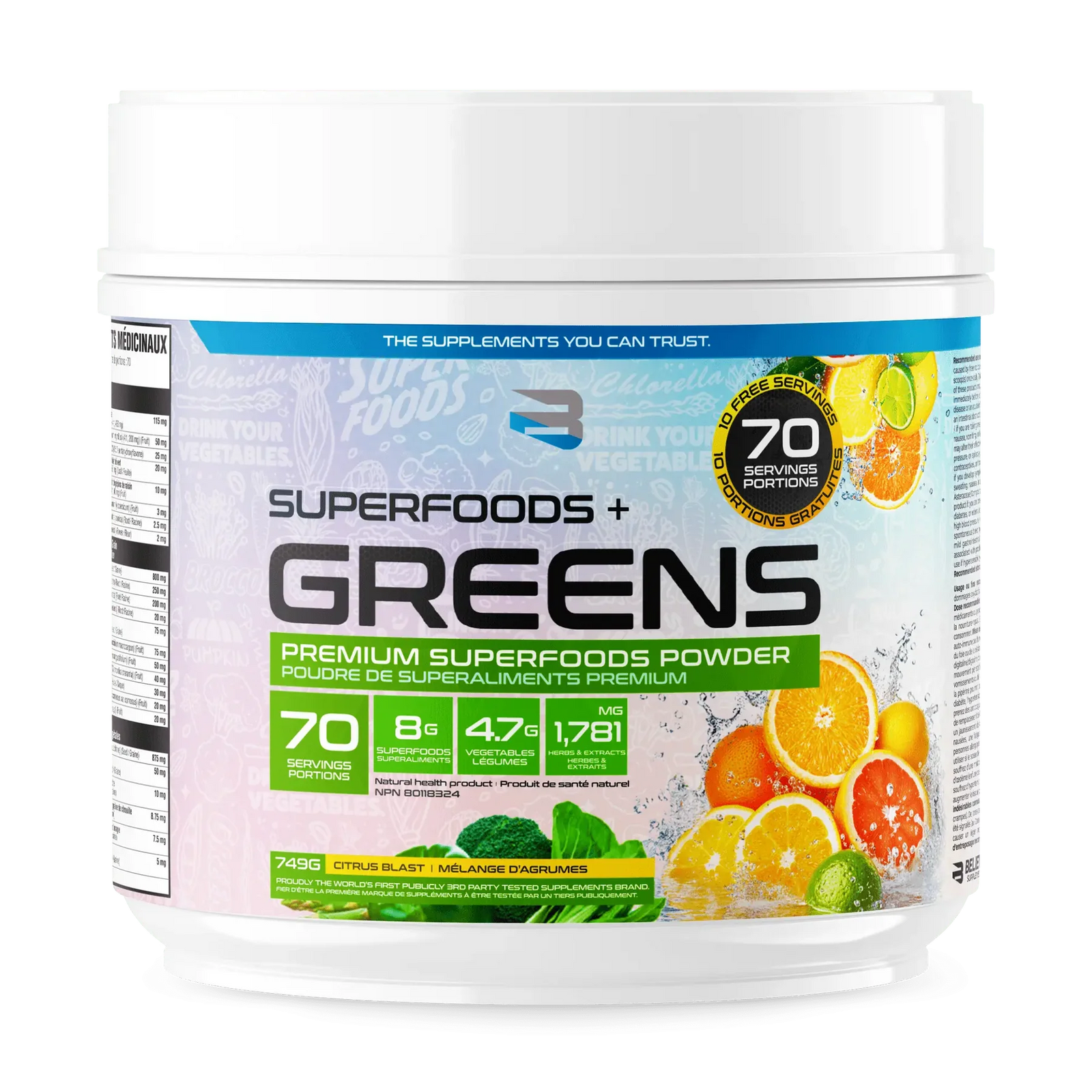 Believe Supplements - Superfoods + Greens - 70 Servings