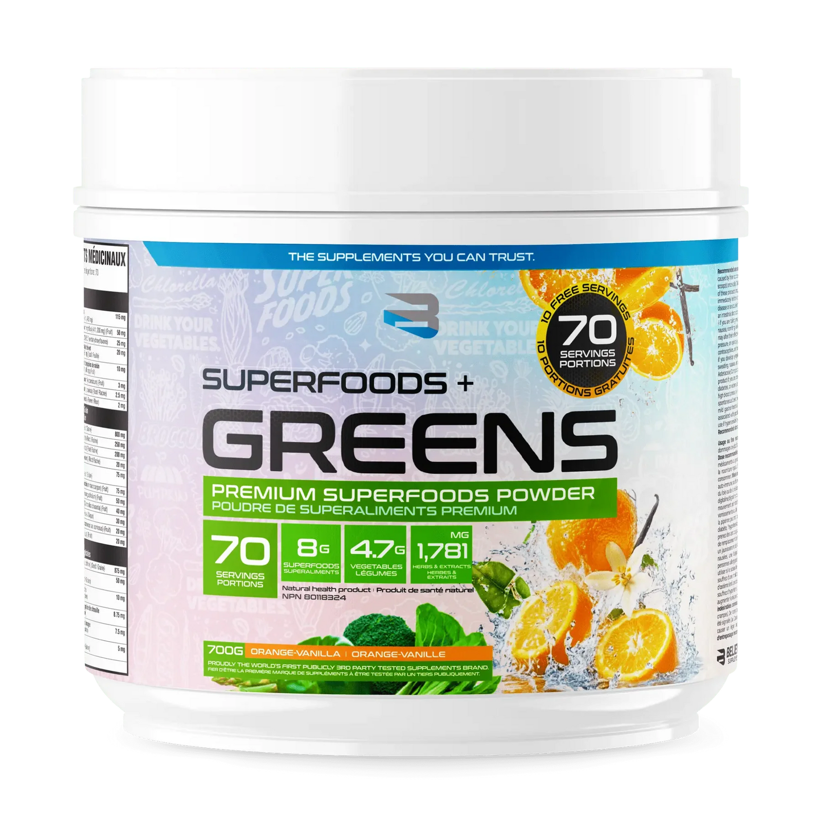 Believe Supplements - Superfoods + Greens - 70 Servings