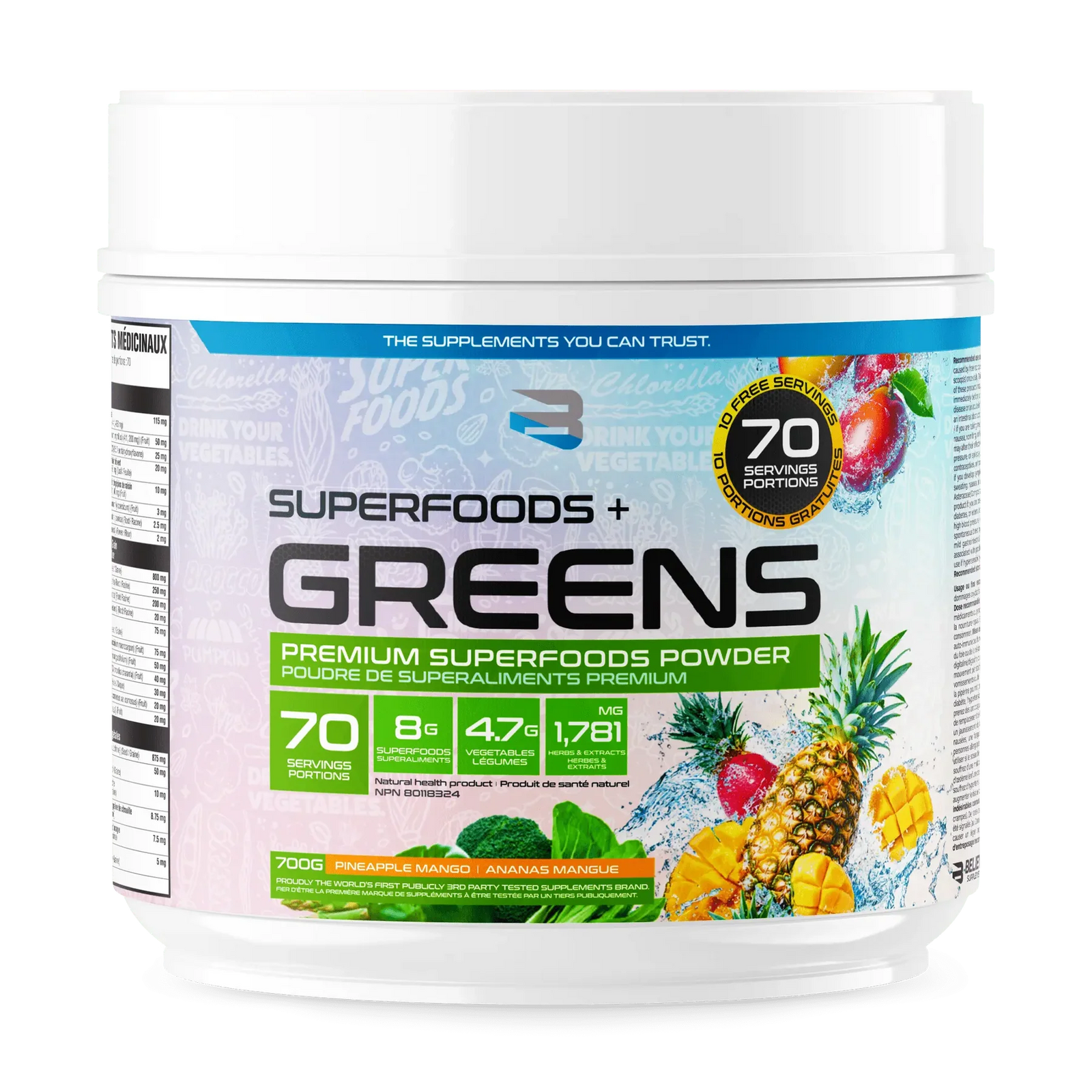 Believe Supplements - Superfoods + Greens - 70 Servings