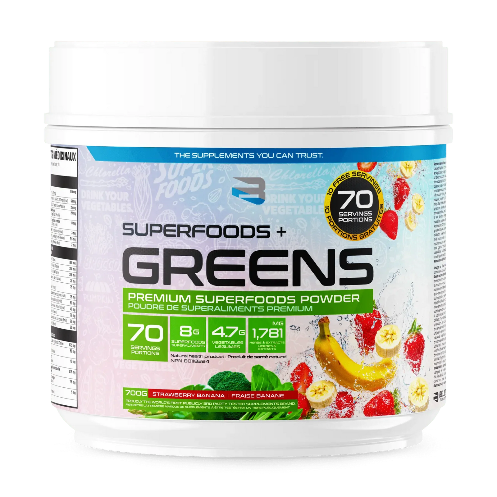 Believe Supplements - Superfoods + Greens - 70 Servings