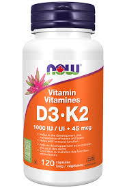 NOW - Vitamin D3 1000ui + K2 35 Mcg - 120 Capsules