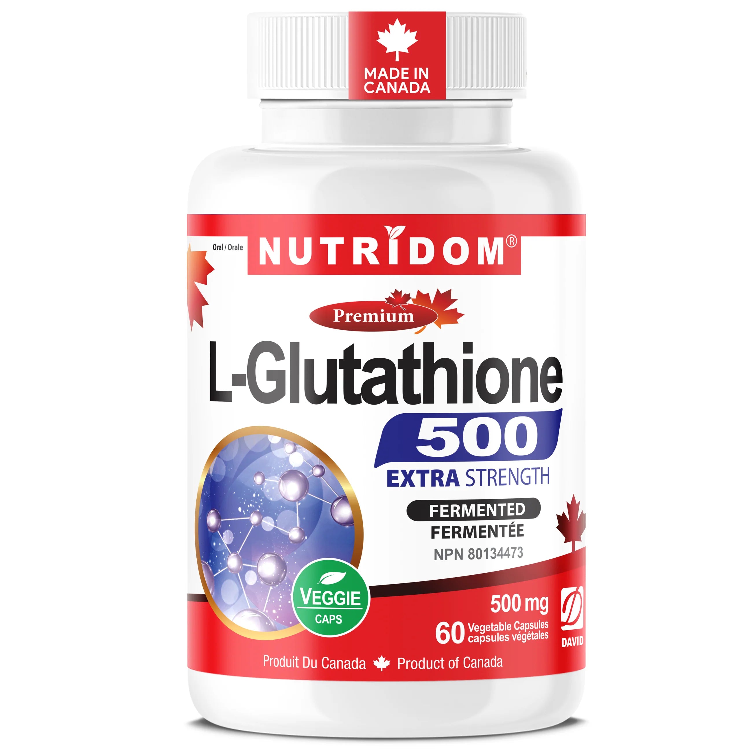 Nutridom - L-Glutathione 500mg 60 veg caps