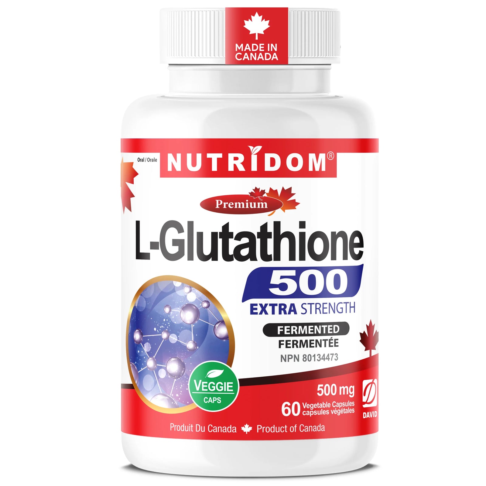 Nutridom - L-Glutathione 500mg 60 veg caps