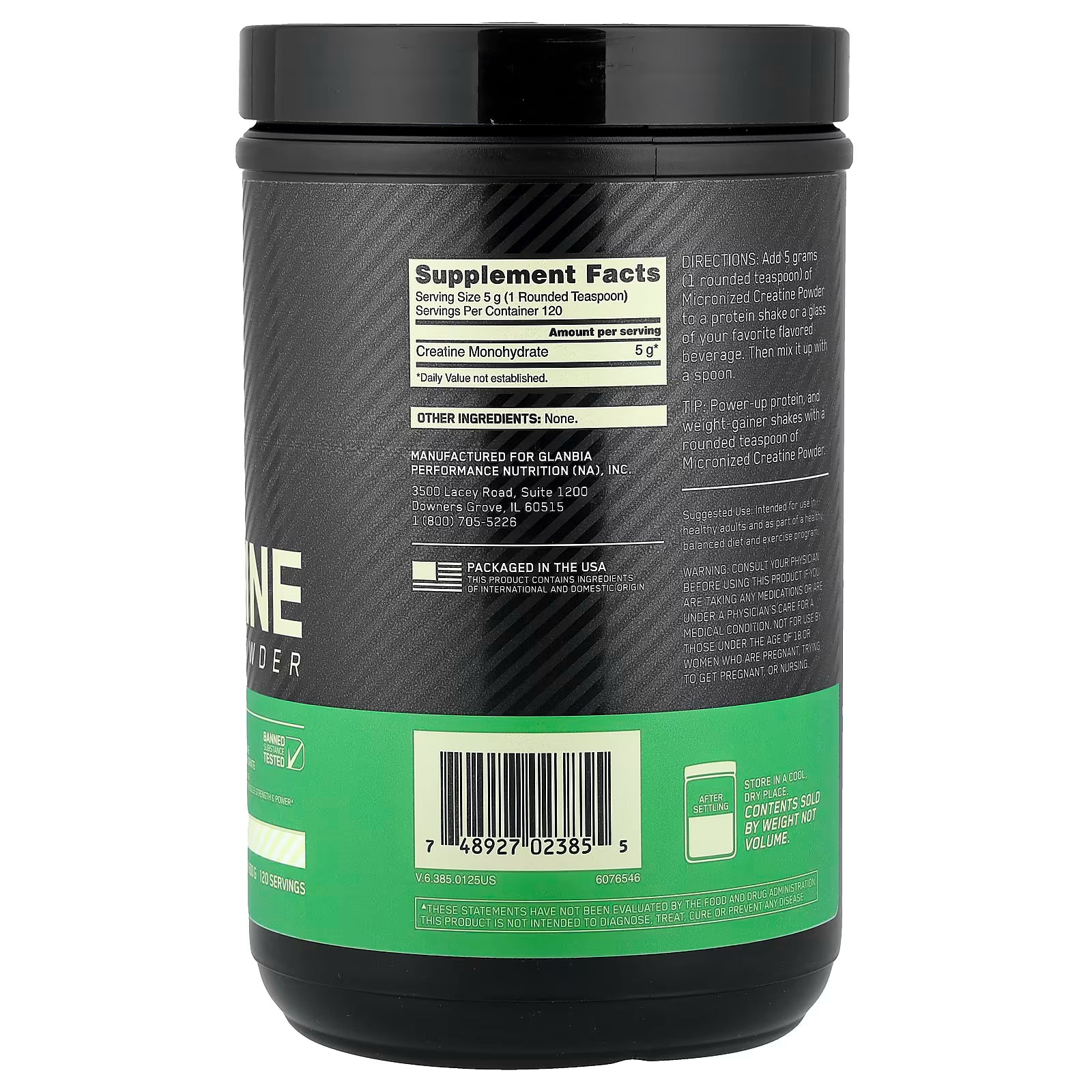 Optimum Nutrition - Micronized Creatine 600g