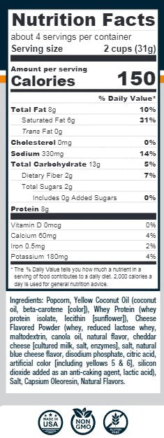Omaha Protein Popcorn - Single Bag
