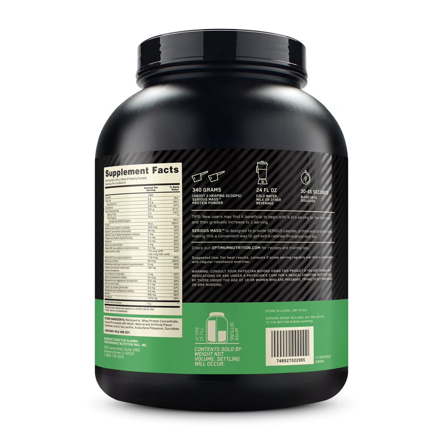 Optimum Nutrition - Serious Mass 6lbs