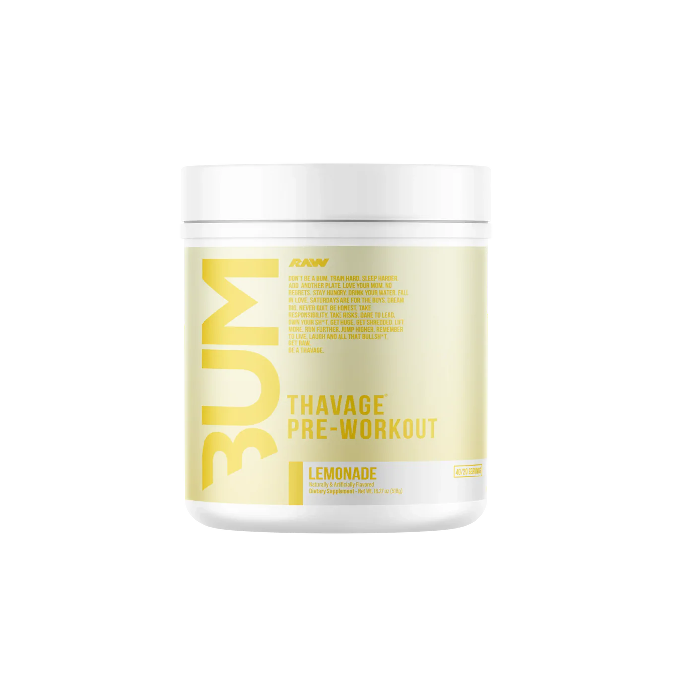 CBUM x RAW - Thavage Pre Workout