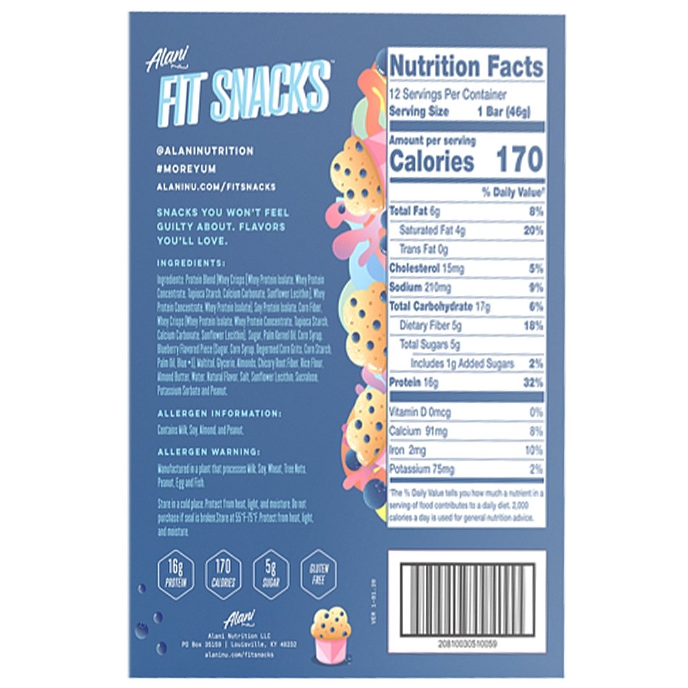 Nutrition Facts Alani Nu - Fit Snacks Protein Bars, fit snacks protein bar, Best Supplements 