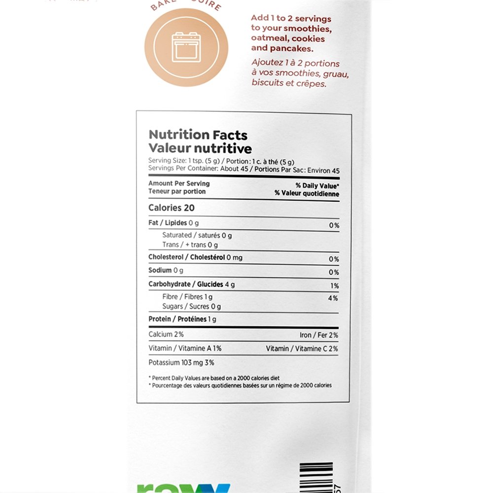 Nutrition Facts, Raw Nutritional, Pure Organic MACA Powder, Best Online Supplement Store, My Supplements