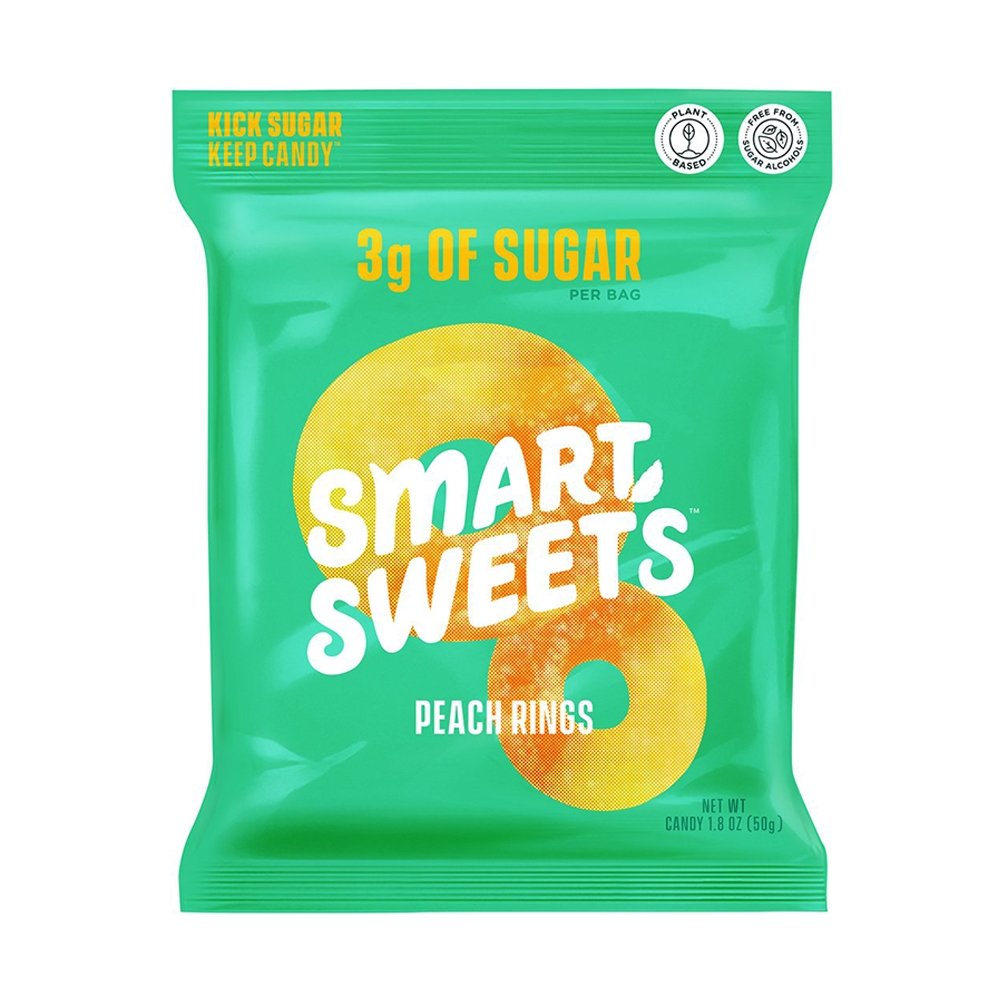 Smart Sweet Candies, Peach Rings Flavor, Snack Food Supplement, My Supplements