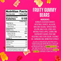 Thumbnail for Nutrition Facts, Fruity Gummy Bears, Smart Sweets, Healthy Snack Candies, My Supplements