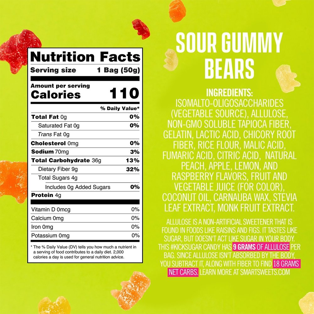 Nutrition Facts, Smart Sweets, Candies, Canada Best Online Supplements, My Supplements